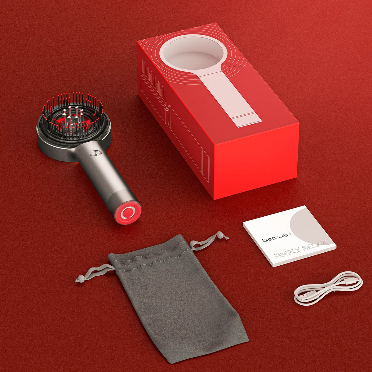 Breo Scalp3 Trilogy Massager with Red Light and Oil Applicator breo_hk
